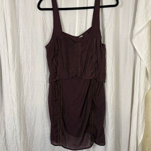Whimsigoth tank top Purple Sleeveless layered thin and flowy large women’s